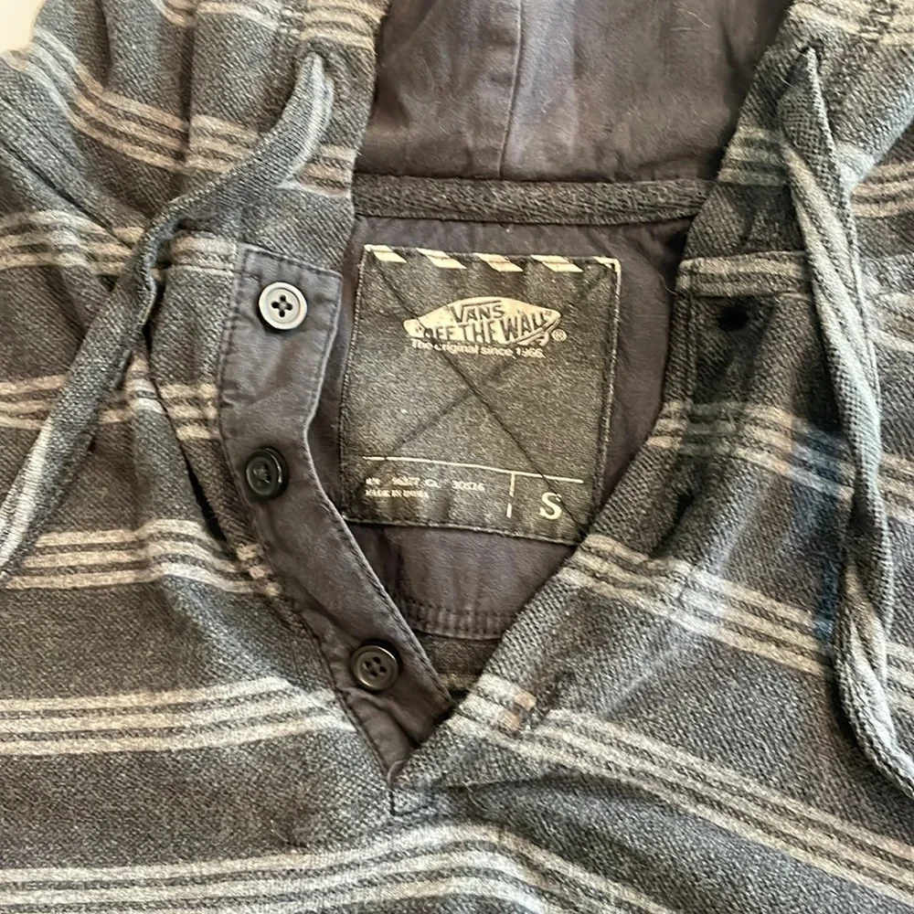 Vintage Vans Men’s Pullover Hooded Shirt Henley - Picture 3 of 4